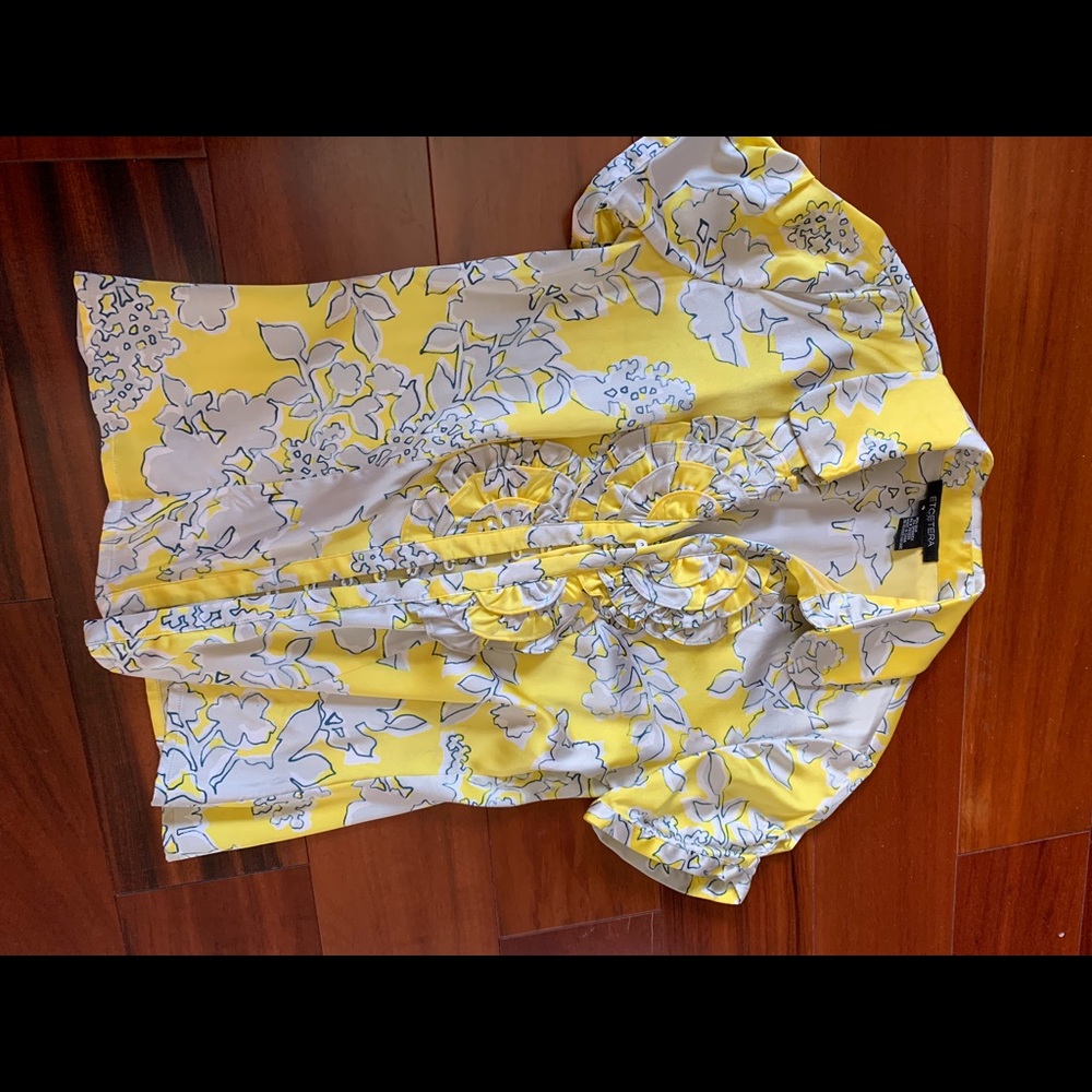 Etcetera silk print blouse size 4